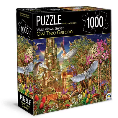 1000pc Crown Vivid Views Series Owl Tree Garden 68.6cm Jigsaw Puzzle Toy 15y+ • $23.45