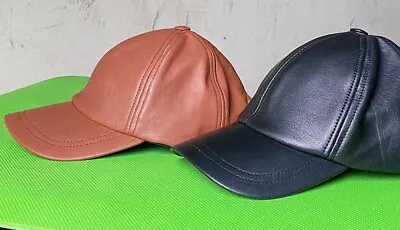 Soft Real Lambskin Leather Baseball Cap For Men And Ladies | Hip-Hop Cap / Hat • £15.23