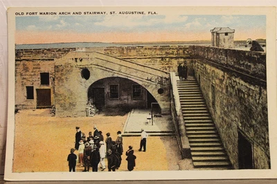 $0.50 • Buy Florida FL St Augustine Fort Marion Arch Stairway Postcard Old Vintage Card View