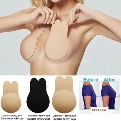 £5.26 • Buy Women Invisible Push Up Bra Silicone Lift Tape Boob Tape Nipple Cover Rabbit