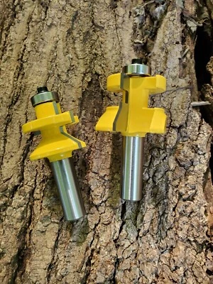 $27.99 • Buy Flooring 2 Bit Tongue And Groove V Notch Router Bit Set - 1/2  Shank USA DEALER!