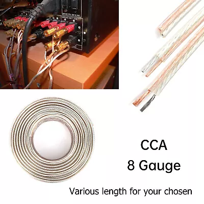 8 Gauge Car Home Audio Speaker Wire Outdoor Speakers Amp Cable Bi Wiring CCA Lot • $13.99