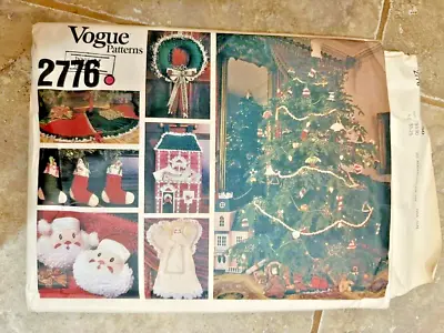 VOGUE Patterns  Christmas Accessory  #2776 Uncut Vintage 1987 Holiday Crafts OOP • $9.99