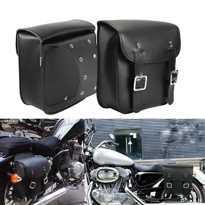 Motorcycle Saddle Bags Saddlebag Luggage Bag For Yamaha V Star 650 950 1300 • $62.32