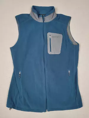 Marmot Vest Men's Large Blue Full Zip Jacket Polartec Fleece Hiking • $24