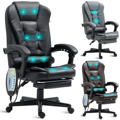£129.99 • Buy Massage Computer Office Desk Gaming Chair Executive Swivel Recliner W/Footrest