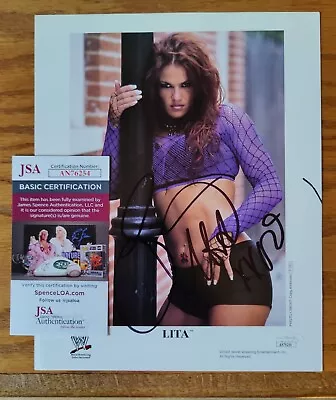$1.25 • Buy WWE Lita P-783 Signed 8X10 Promo Photo JSA Authenticated
