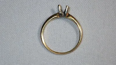 Vintage 14k Yellow Gold Engagement Wedding Ring Setting ONLY (No Stone) - Mb • $54.99