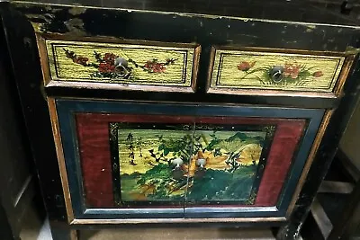 $1549 • Buy Chinese Antique Mongolian Sideboard Cabinet Drawers Cupboard Hand Painted 