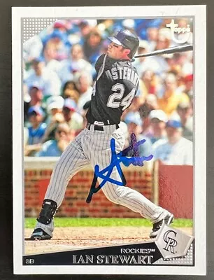 Ian Stewart Signed 2009 Topps Baseball Card *coa* Auto'd Rockies • $14.99