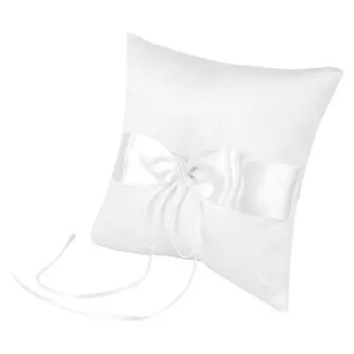 Practical Satin Bowknot Ring Bearer Pillow Rack Wedding Ring Pillows 15x15cm • £6.50