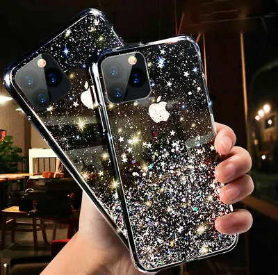 $5.16 • Buy Bling Glitter Sparkle Hard Case Cover For IPhone 15 14 Pro Max 12 13 11 X XS 7 8