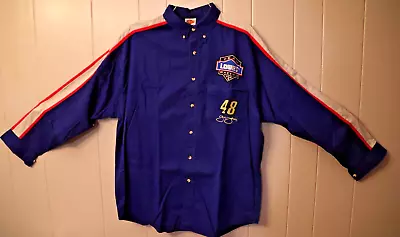 Vintage Lowe's Racing Team Jimmie Johnson Size Xl Racing Button Down Shirt / E36 • $9.99