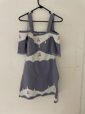 $130 • Buy Bnwt Alice Mccall Slate Come Over Mini Dress - Size 10 Au/6 Us (rrp $425)