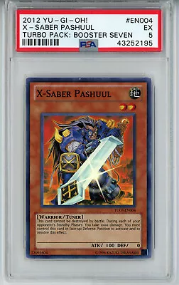 Yugioh Tu07-en004 X-saber Pashuul Super Rare Holo Foil Psa 5 Ex #43252195 • $24.90