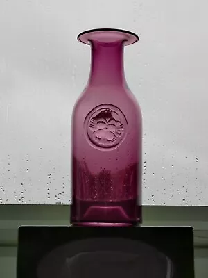 Dartington Flower Bottle Vase Pansy Motif In Heather Colour 26.5cm Tall • £27