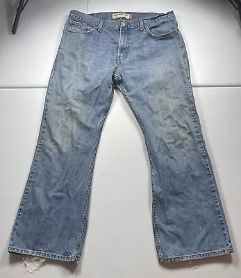 Levi's 527 Jeans Men's 36x30 Blue Denim Low Rise Boot Cut Western Distressed • $24.95