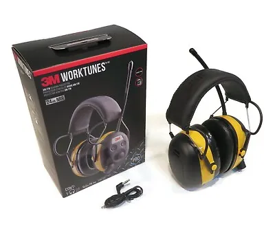 3M Peltor Worktunes AM FM MP3 Radio Headphones With Hearing Protection • $86.49