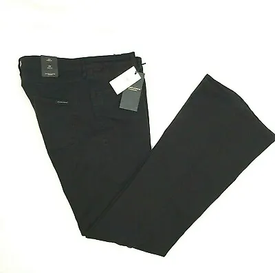 NWT Maison Scotch & Soda Women's Joni Jeans Size 32 Reg. Black Flare Leg Denim • $22.97