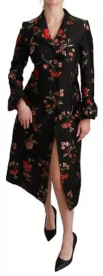 Dolce&Gabbana Women Multicolor Trench Coat Polyester Floral Print Overcoat IT 40 • $2095.84