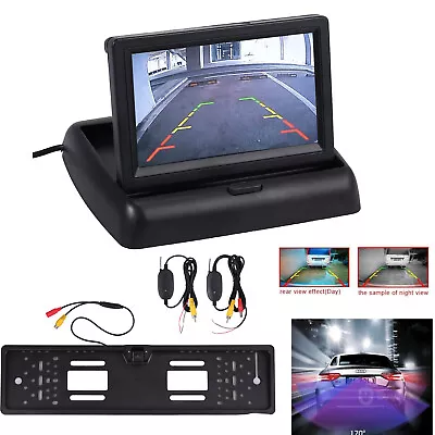 Car Reversing Reverse Camera Kit 4.3  LCD Monitor Rear View Kit Parking Cam 12V • $45.95