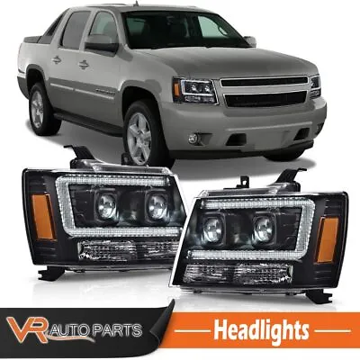 FIT FOR 2007-14 CHEVY TAHOE SUBURBAN AVALANCHE BLACK LED DRL HEADLIGHT LAMPS New • $156.80