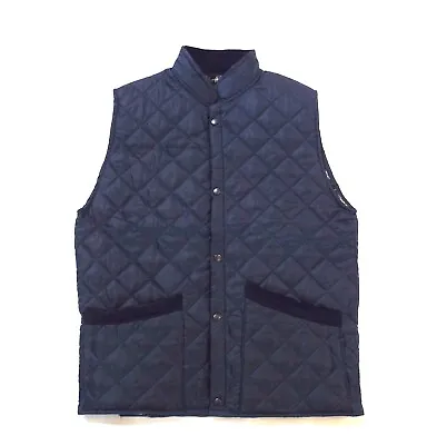 Campbell Cooper Brand New Adults Mens Quilted Horse Riding Waistcoat Navy Blue • $37.88