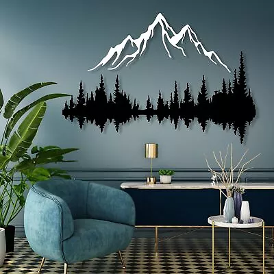 Mountain And Forest Metal Wall Decor Nature And Trees Wall Art Metal Indoor O... • $59.90