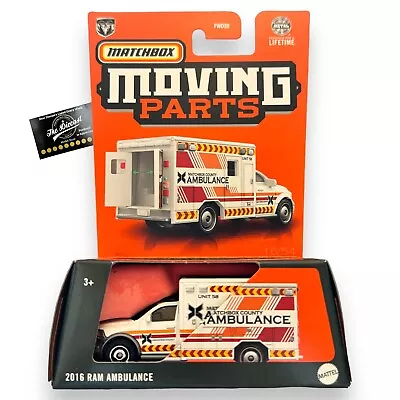 MATCHBOX MOVING PARTS 2016 RAM AMBULANCE 1:64 Diecast New COMBINE POST • £5.99