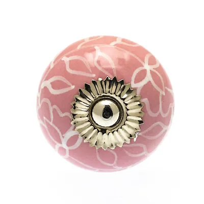 £2.60 • Buy Pink, White And Purple Ceramic Door Knobs Drawer Pulls Cupboard Cabinet Pulls