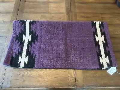 Horse Tack - Mayatex Wool Western Saddle Blanket - Purple Black White • $55