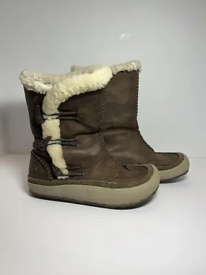 Merrell Spirit Tibet 5.5 Women’s  Chestnut Suede Leather Waterproof Winter Boots • $16.73