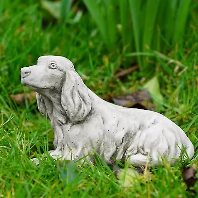 Cocker Spaniel Stone Statue | Animal Dog Outdoor Garden Ornament Decoration Home • £14.99