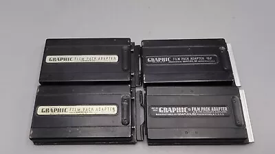 Lot Of 4 Model 2 & No. 1232 Graflex 2 1/4 X 3 1/4 Graphic Film Pack Adapters • $22.49