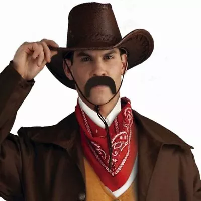 Pancho Moustache Fancy Dress Up Halloween Adult Costume Accessory 3 COLORS • $12.47