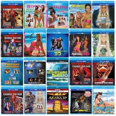 $5.95 • Buy 3D Blu-ray Lot Collection - 3D Bluray Movies For 3-D TV & Projectors YOU CHOOSE!
