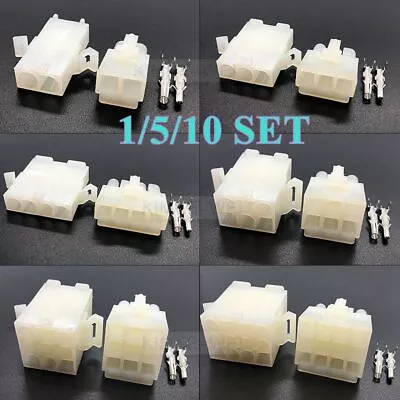 2-12 Pin/Way Molex 3191 Connector Kit .093 /6.7mm Pitch Plug Socket & Terminals • $7.82