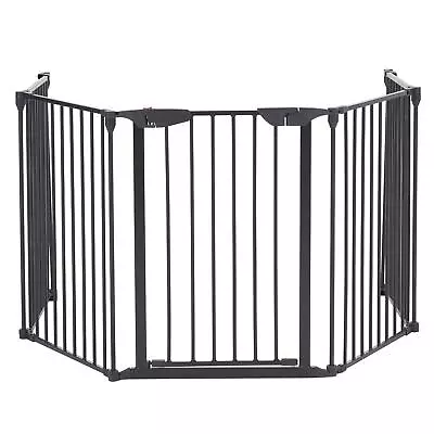 5 Panel Pet Gate Fireplace Fence Safety Child Wide Metal Door Gate Fence • $98.90