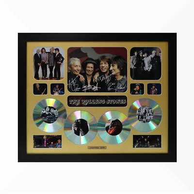 The Rolling Stones Signed & Framed Memorabilia - 4 CD - Gold - Limited Edition  • $105.60
