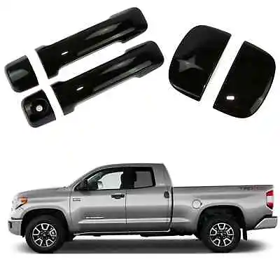 For 2007-2021 Toyota Tundra DOUBLE CAB GLOSS BLACK Handle Covers W/O PSKH • $24.99