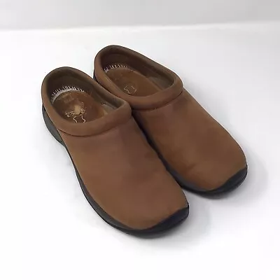 Merrell Encore Nova Leather Slip On Dune Brown Size 8 Mule Comfort Shoes • $35