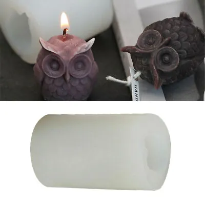 £5.35 • Buy 3D Silicone Owl Candle Mold Making Wax Mould Aromatherapy Candle Soap Mold Gift