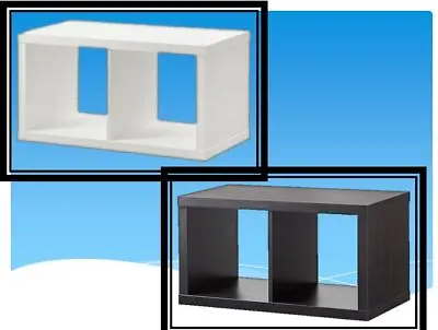 BRAND NEW IKEA KALLAX Shelving Unit White & Black  77x42 Cm • £59.99