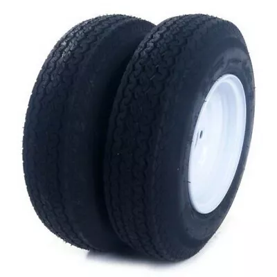 High-Quality Trailer Tires 480-8 4.80x8 8 B 5 Lug Hole Bolt Wheel - White 4 Ply • $116.44