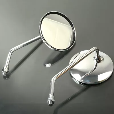 Pair 10mm Round Mirrors For Honda CL90 CT90 CB100 CL100 CL125 CB125 Left & Right • $18.90