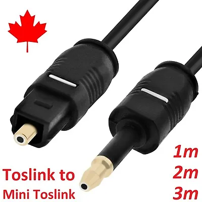 Toslink To Mini Toslink Digital Optical Audio Cable Fiber Cord Male To Male • $3.61