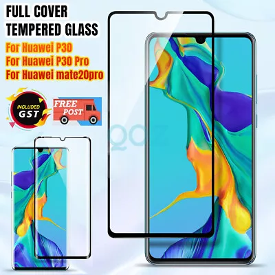 Full Cover Tempered Glass Screen Protector For Huawei P30 Pro Mate 20 Pro • $5.97