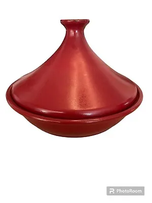 Emile Henry 55.32 Moroccan Tagine Flame Ceramic Red Made In France OvenSafe • $50