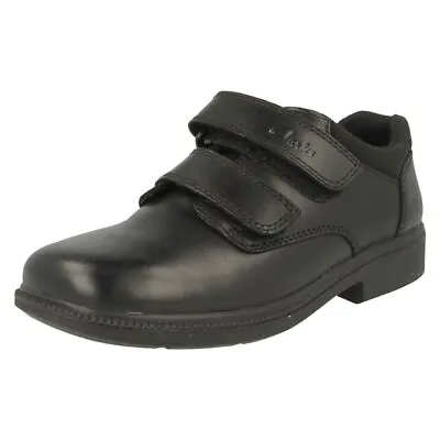 £16.99 • Buy BNIB Clarks Toddler Boys DEATON Black Leather School Shoes 
