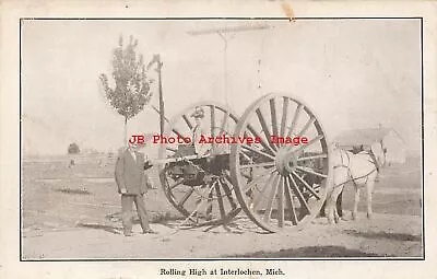 MI Interlochen Michigan Logging Wheel Rolling High Will P Canaan Pub • $5.99